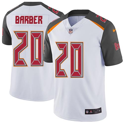 Nike Buccaneers #20 Ronde Barber White Men's Stitched NFL Vapor Untouchable Limited Jersey - Click Image to Close